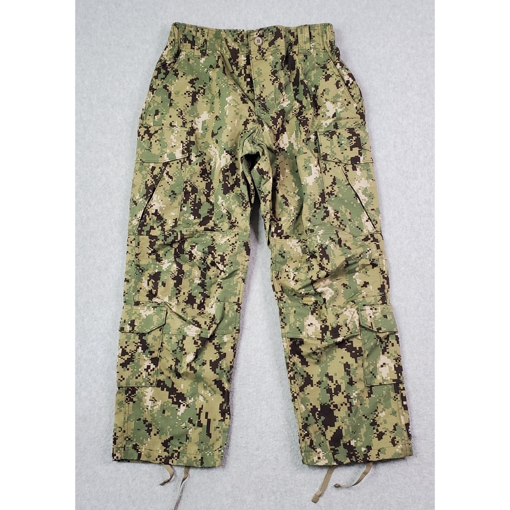 US Navy Working Uniform Pant Men's Med X Short Seals Type III Camouflage Trouser
